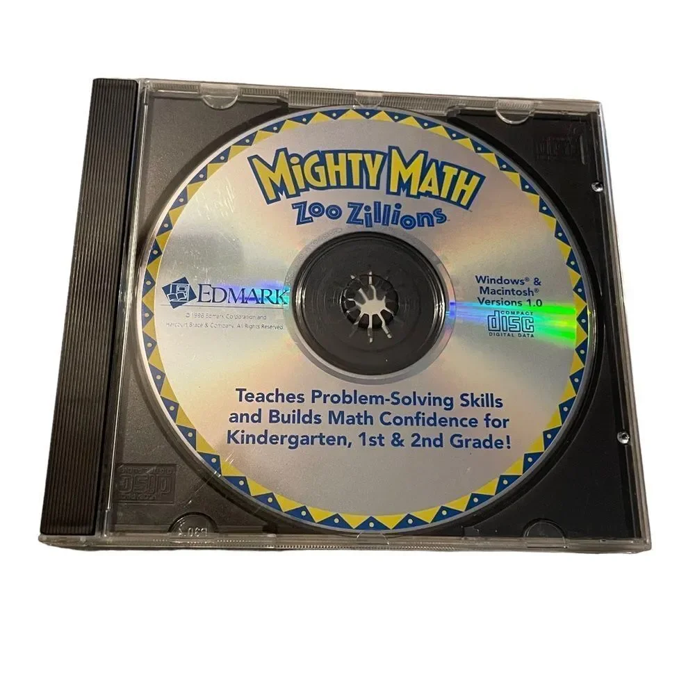10/$25🦋 Set of Three Edmark Mighty Math Learning CD-ROMs
